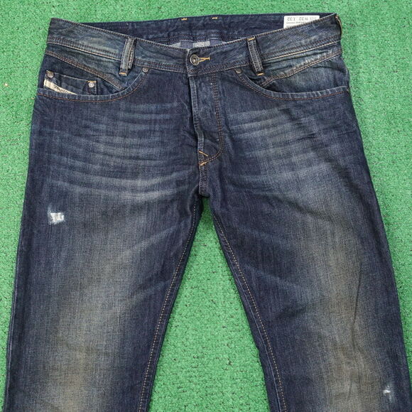 DIESEL INDUSTRY IAKOP SLIM TAPERED DARK WASH DENIM JEANS MENS SZ 32X32 - Picture 4 of 10